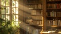 sun light on the librery