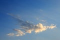 Sun light shine through cloud on blue sky background Royalty Free Stock Photo