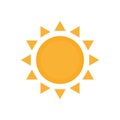 Sun with lights. Summer sun icon vector eps10. Sun icon. Trendy vector summer symbol for website design.