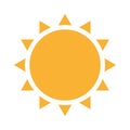 Sun with lights. Summer sun icon vector eps10. yellow sun with rays sign.