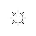 Sun line icon Royalty Free Stock Photo