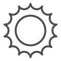 Sun line icon. Star vector illustration isolated on white. Sunshine outline style design, designed for web and app. Eps