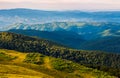 Sun lit valley in afternoon Royalty Free Stock Photo