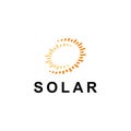 Sun logo design template.solar symbol icon vector Royalty Free Stock Photo