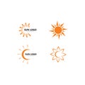sun Logo Icon Vector illustration Royalty Free Stock Photo