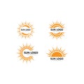 sun Logo Icon Vector illustration Royalty Free Stock Photo