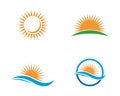 sun Logo Icon Vector Template Royalty Free Stock Photo