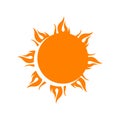 Sun logo icon vector illustration a Sunshine element of yellow sun burst star symbol Royalty Free Stock Photo