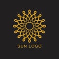 Sun Logo Icon Logotype Design Element Royalty Free Stock Photo