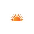 Sun logo template vector Royalty Free Stock Photo