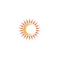 Sun logo template vector