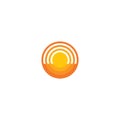 Sun logo template vector