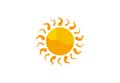 Sun logo, vector design concept Royalty Free Stock Photo
