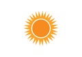 Sun logo, vector design concept Royalty Free Stock Photo