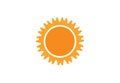 Sun logo, vector design concept Royalty Free Stock Photo