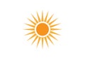 Sun logo, vector design concept Royalty Free Stock Photo