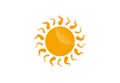Sun logo, vector design concept Royalty Free Stock Photo