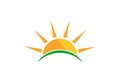 Sun logo, vector design concept Royalty Free Stock Photo
