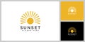sun logo vector icon design Royalty Free Stock Photo