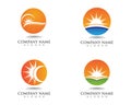 Sun logos symbols template Royalty Free Stock Photo