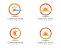 Sun logos symbols template Royalty Free Stock Photo