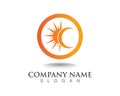 Sun logos symbols template Royalty Free Stock Photo