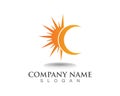 Sun logos symbols template Royalty Free Stock Photo