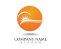 Sun logos symbols template Royalty Free Stock Photo