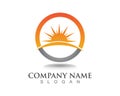 Sun logos symbols template Royalty Free Stock Photo