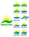 Sun logos. Royalty Free Stock Photo