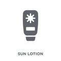 Sun lotion icon from Camping collection.