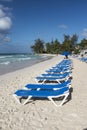 Sun loungers at Accra Beach Barbados