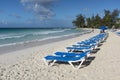 Sun loungers at Rockley Beach Barbados