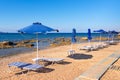 Kolymbia beach. Rhodes island, Greece Royalty Free Stock Photo