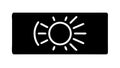 Sun Mode Icon for Brightness or Day Setting, vector design Generative AI Royalty Free Stock Photo
