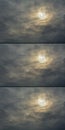 Sun, moon and clouds background