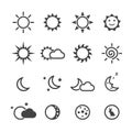 Sun and moon icons