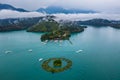 Sun Moon Lake in Nantou, Taiwan, Aerial view  Sun Moon Lake Royalty Free Stock Photo