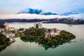 Sun Moon Lake in Nantou, Taiwan, Aerial view  Sun Moon Lake Royalty Free Stock Photo