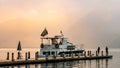 Sun Moon Lake, Nantou, Taiwan, Landscape View of Sun Moon Lake at morning Royalty Free Stock Photo