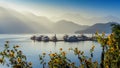 Sun Moon Lake at sunrise in Nantou, Taiwan Royalty Free Stock Photo