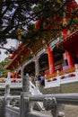 Sun Moon Lake, Taiwan - May 24,2023: The enchanting Wenwu Temple at Sun Moon Lake, Taiwan, astounds with its grand architecture,