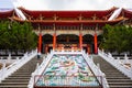 Sun Moon Lake, Taiwan - May 24, 2023: The enchanting Wenwu Temple at Sun Moon Lake, Taiwan, astounds with its grand architecture,
