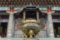 Sun Moon Lake, Taiwan- November 15, 2019: Incense Burner at the entrance of Wen Wu Temple Royalty Free Stock Photo