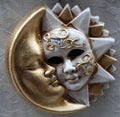 Sun and moon mask Royalty Free Stock Photo