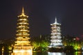 Sun and Moon Pagodas, Guilin, China Royalty Free Stock Photo