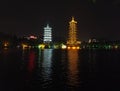 Sun and moon twin towers in Guangxi