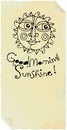 Sun with morning message drawing