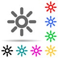 sun multi color style icon. Simple thin line, outline vector of web icons for ui and ux, website or mobile application Royalty Free Stock Photo