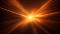 Sun outburst with rays of light and solar wind spreading Royalty Free Stock Photo